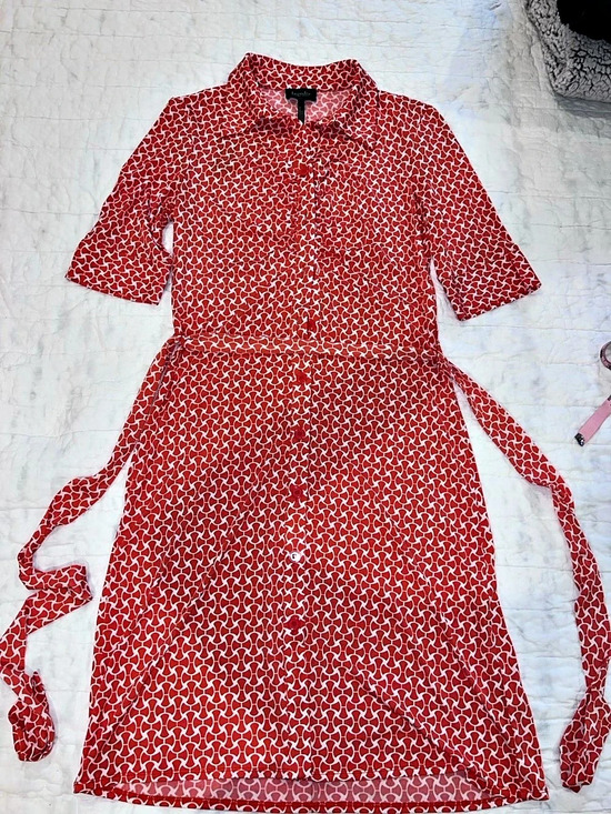 Laundry By Shelli Segal Dresses & Skirts - Laundry orange  & White Geometric Maxi Dress NWOT R3